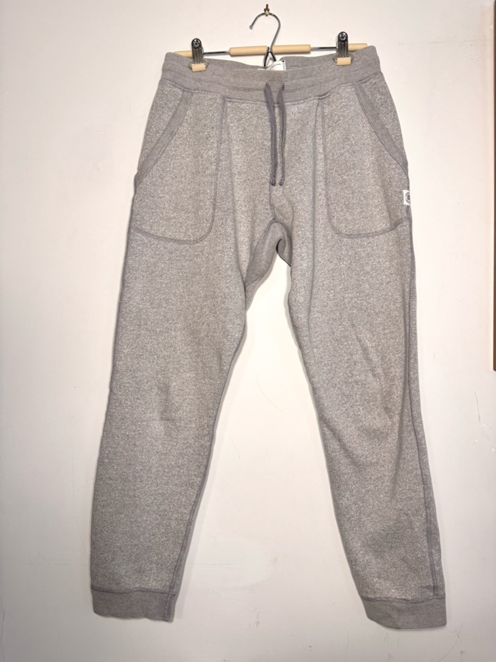 Reigning Champ Men's Tiger Fleece Gray Jogger Pants Sweatpants Size Large